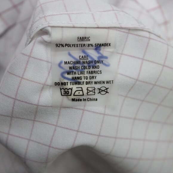 State & Liberty Shirt Men Medium Red/White Athletic Fit 4 Way Stretch L/S Button - Picture 10 of 15